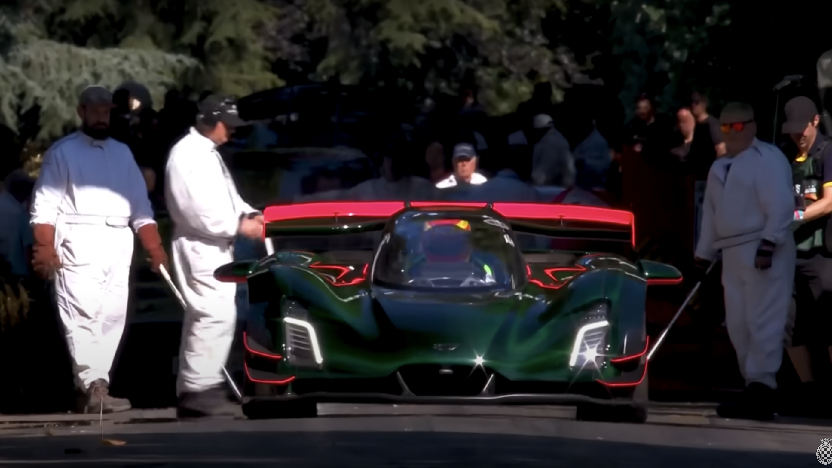 Czinger 21C leaves the start line at Goodwood